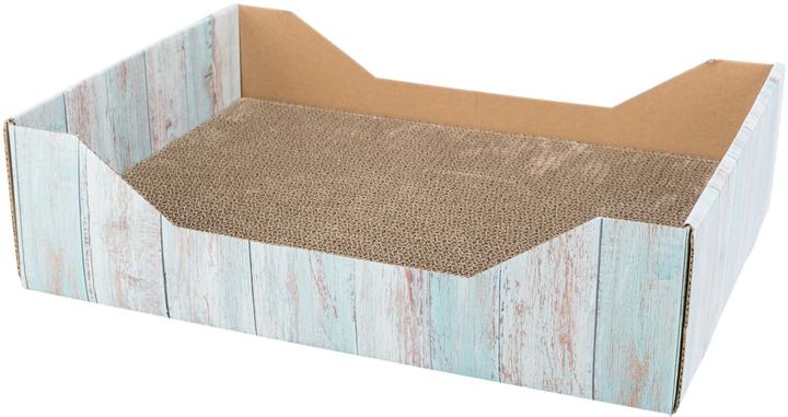 Image du produit Trixie Scratching bed, cardboard, catnip, 45×12×33 cm, turquoise (33 cm, Turquoise)