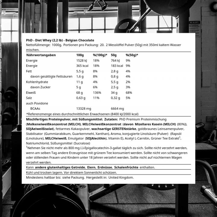 Immagine prodotto PhD Nutrition Siero di latte dietetico (Cioccolato belga, 1 pz., 1000 g)