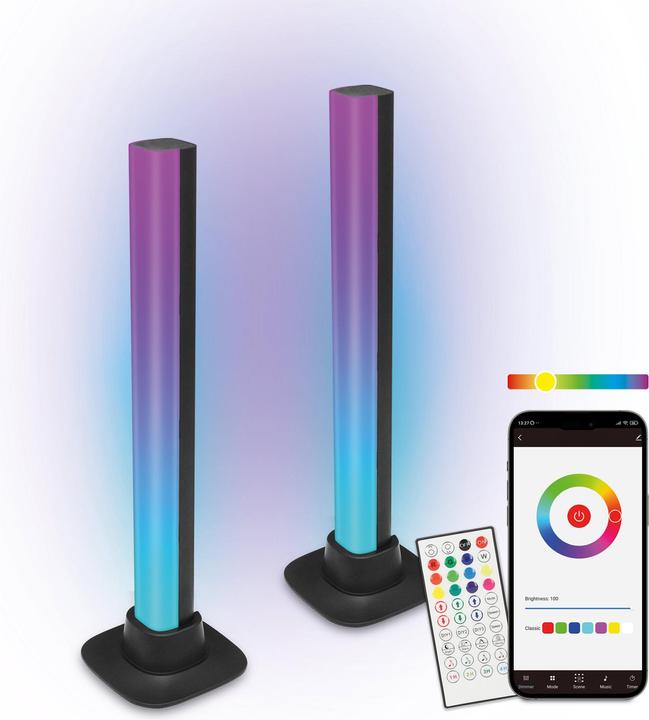 Immagine prodotto KSIX Barras Luz LED Inteligente Rgbic 2unid (Multicolore, 3 cm, Interno)