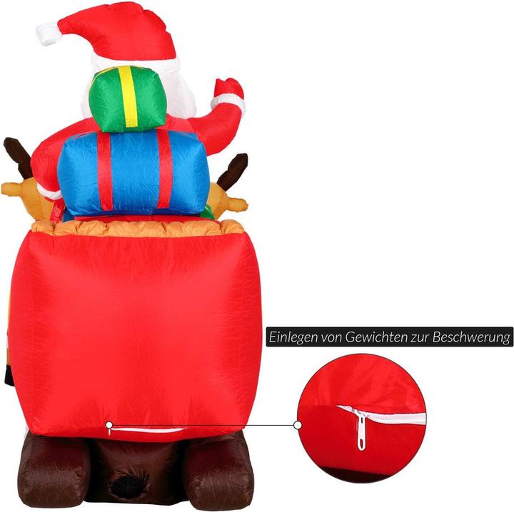 Produktbild Monzana Weihnachtsmann Schlitten XXL LED