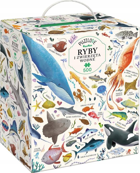Image du produit Czuczu Puzzle de poissons et d'animaux aquatiques, 500 pièces (500 pièces)
