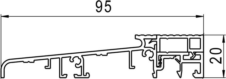 Actual product image G-U System threshold for wooden front doors