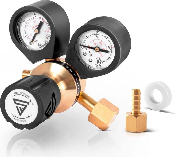 Actual product image Stahlwerk Pressure regulator ARGON CO2 Mixed gas shielding gas up to 315 bar Welding equipment