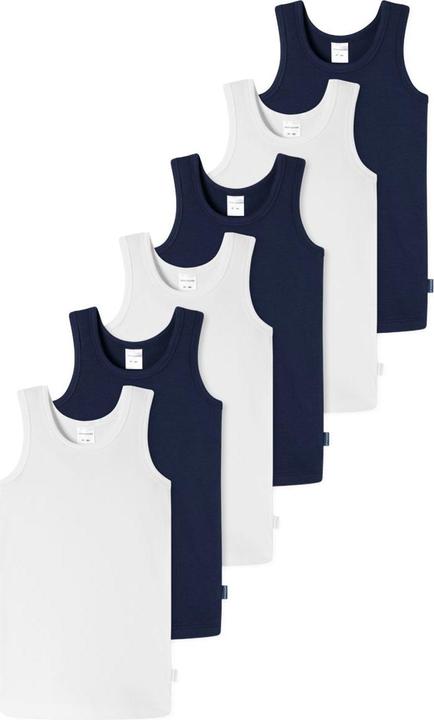 Produktbild Schiesser 6er Pack Kids Boys 95/5 Organic Cotton Unterhemd (128)