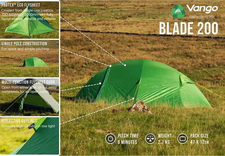 Actual product image Vango Blade 200 (Dome tent, 2.15 kg, 2 persons)