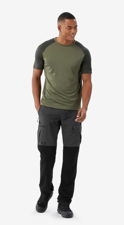 Image du produit Forclaz T-shirt manches courtes en laine mérinos homme, Merino Resist kaki (M)