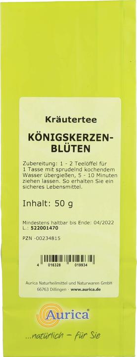 Valori nutrizionali e ingredienti Aurica Tisana ai fiori di verbasco, 50 g di tè (1 Pezzo/i, Tè, 50 g)