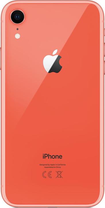 Image du produit Apple iPhone XR (128 Go, Corail, 6.10", SIM + eSIM, 12 Mpx, 4G)