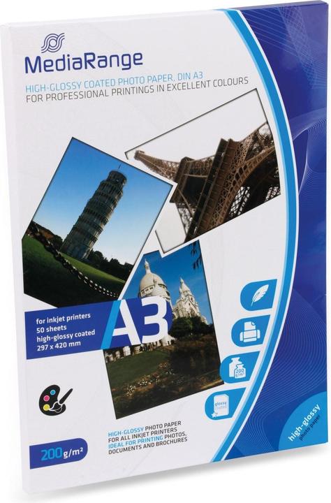 Image du produit MediaRange Haute brillance (200 g/m², A3, 50 x)