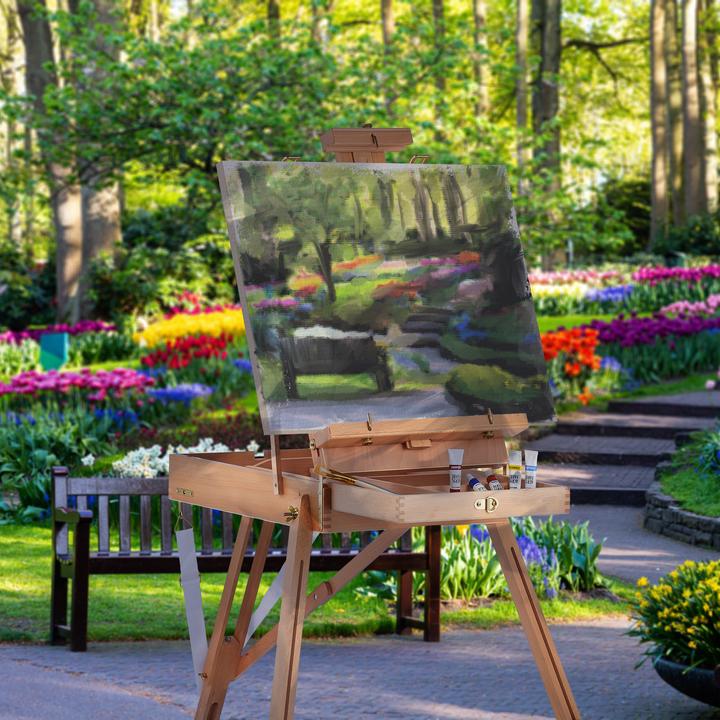 Actual product image Relaxdays Suitcase easel