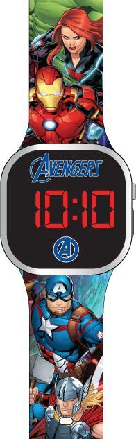 Immagine prodotto Accutime Orologio LED per bambini Avengers (blu), Orologio digitale con display LED per l'ora e la data (Orologio digitale, 38 mm)