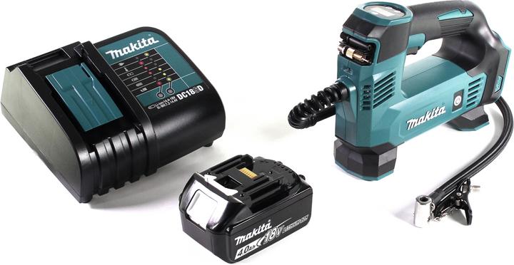 Actual product image Makita DMP 180 RM1 Battery compressor 18 V 8.3 bar + 1x battery 4.0 Ah + charger (8.30 bar, 0 l)