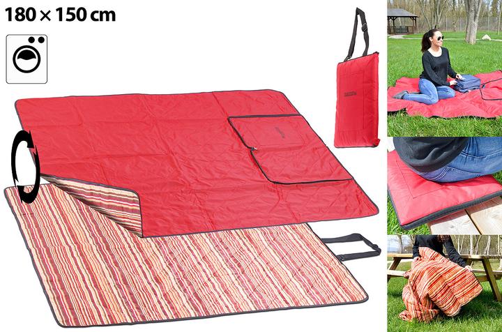Produktbild Pearl 3in1-Picknickdecke mit Sitzkissen