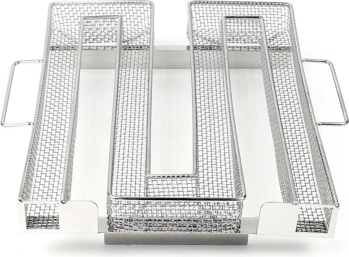 Actual product image Wiltec BBQ Cold Smoke Generator 22.5x22.5x5cm Tray of Stainless Steel to Cure Meat, Fish, Cheese, Veg etc.