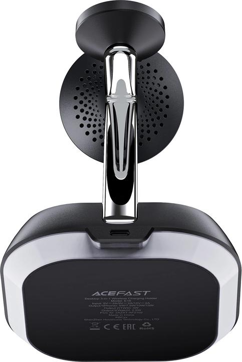 Produktbild Acefast 3in1 E16 15W induktive Ladestation für Telefon / Kopfhörer / Uhr - Schwarz (15 W)