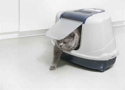 Immagine prodotto Moderna Hoek Kattenbak Flip Donkerblauw/Wit (Lettiera per gatti aperta)
