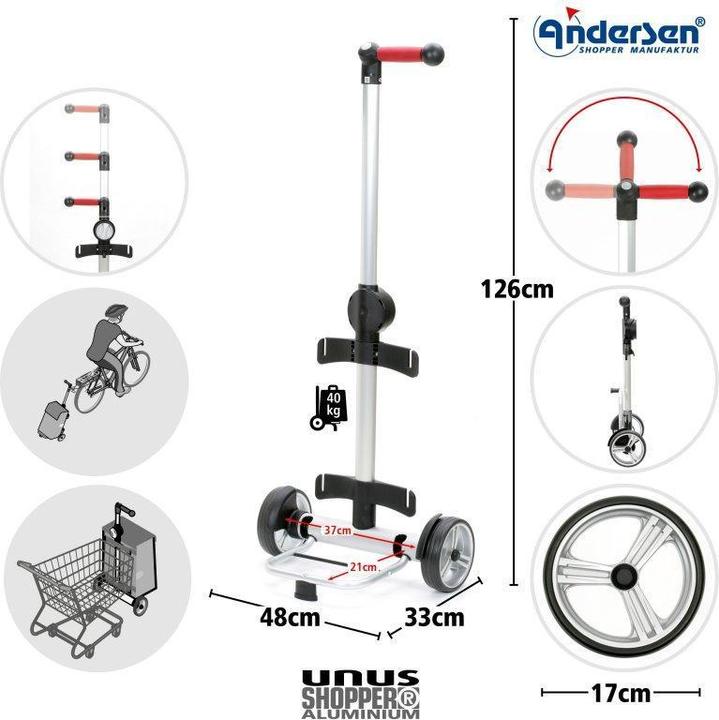 Actual product image Andersen Unus Shopper Famke shopping trolley 59 cm