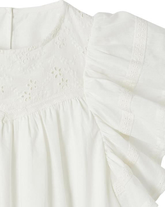 Actual product image Vertbaudet Embroidered girls' flounce blouse (98)
