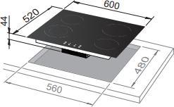 Image du produit De'Longhi De?Longhi PVC 61 N Black Plaque de cuisson encastrable 60 cm Céramique 4 brûleur(s)