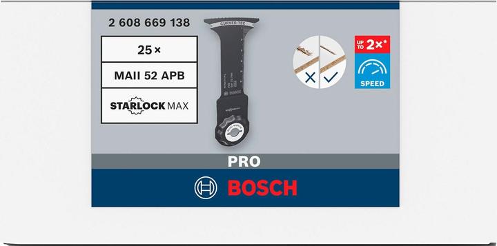 Actual product image Bosch Professional Zubehör PRO MAII 52 APB Blade for multifunction tools, 52 x 75 mm