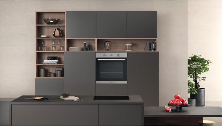 Actual product image Hotpoint FA2 530 H IX HA 66 L A Black, Stainless steel