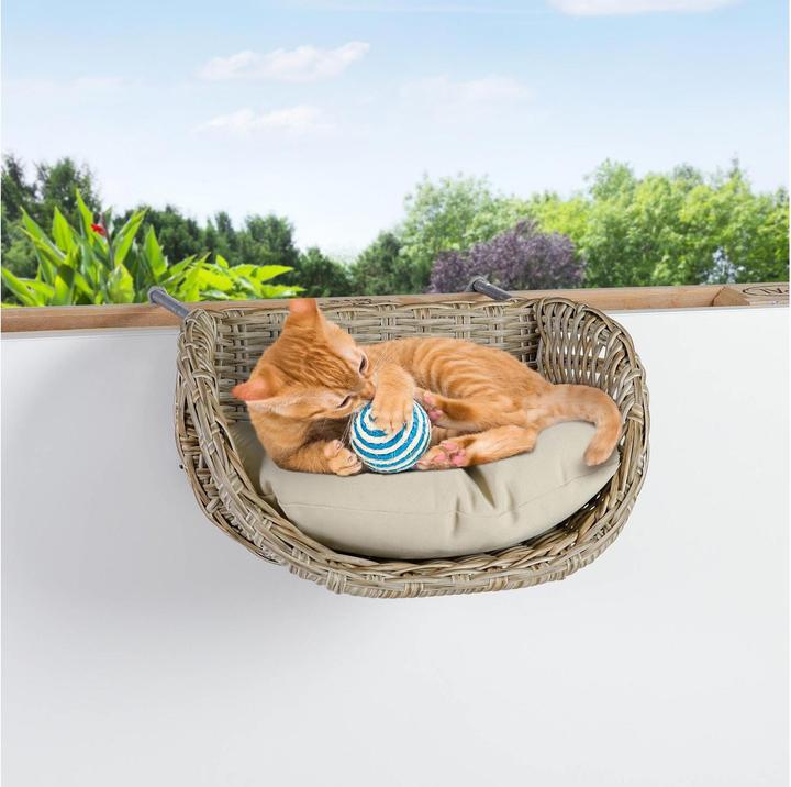 Produktbild Greemotion Katzenkorb Rattan-Optik, Beige (Katze)