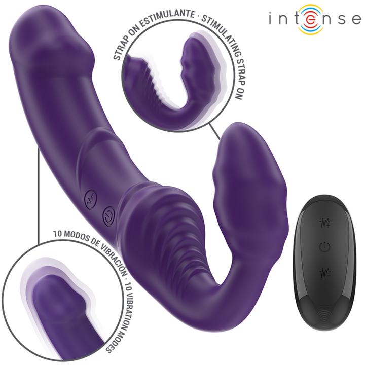 Intense Jill Doppelvibrator 20 cm Lila Fernbedienung