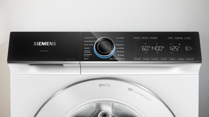 Produktbild Siemens iQ700 extraKlasse Waschmaschine, Frontlader, 9 kg, 1400 U/min. WG44B2090 (9 kg, Links)