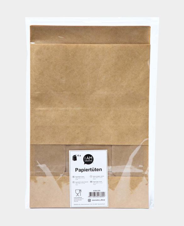 Produktbild I Am Creative Papierbeutel, Sichtfenster, für Geschenke, 4 Stk. (Geschenktüte, 4 x)