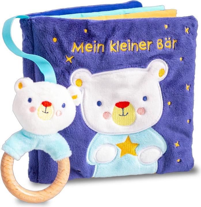 Image du produit Mon livre de câlins préféré avec un véritable anneau de dentition en bois. Mon petit ourson (Allemand)