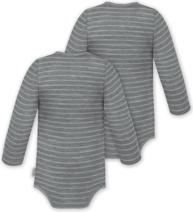 Actual product image Normani 2-pack baby merino bodysuit long sleeve "Auckland" - 9369 (74)
