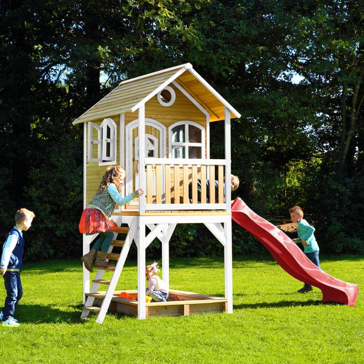 Immagine prodotto Axi Sarah Playhouse marrone/bianco con scivolo rosso