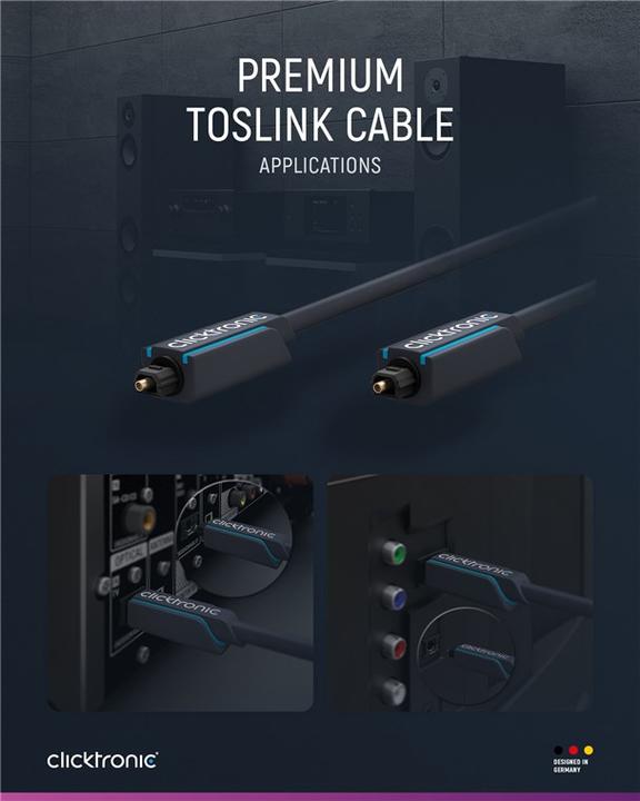 Immagine prodotto clicktronic Toslink – Toslink (0.50 m, Ottico)