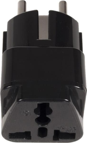 Actual product image Maclean MCE155 - Adapter socket UK, EU plug, universal, black