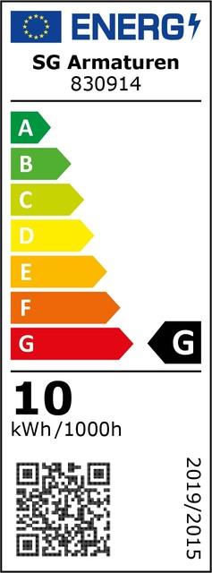 Label énergétique Sg Lampe LED E27 A60 10W 3000K ws 820lm 830914 (E27, 10 W, 806 lm, 1 x, G)