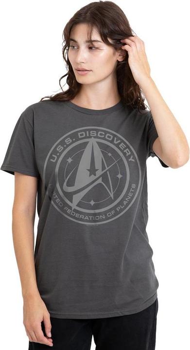 Actual product image Universal Textiles Unisex Adult Discovery Crest T-Shirt (XXL)