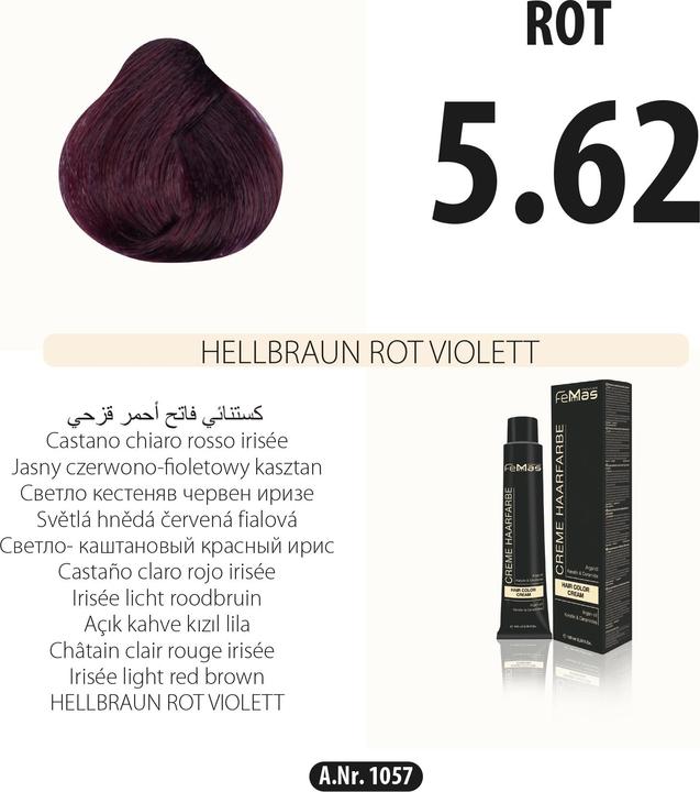 Actual product image FemMas 7.46) Hair Color Medium Blonde Copper Red 100ml (Copper Red)