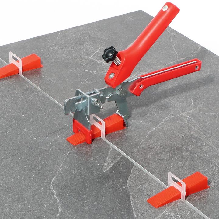 Produktbild XPOtool Fliesen Nivelliersystem Set 1000 Keile 1000 Laschen 1,5mm Nivellierzange