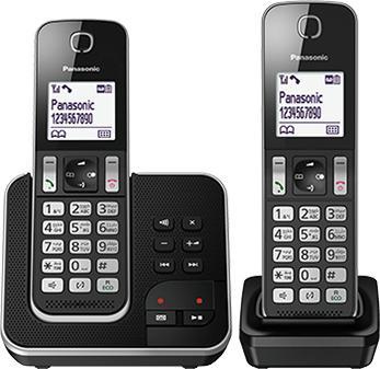 Image du produit Panasonic KX-TGD322 - Duo DECT telefoon - Antwoordapparaat - Zwart