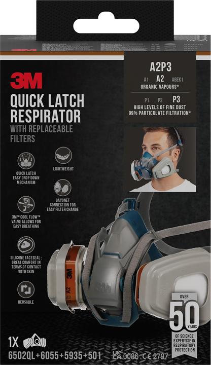 3M Maske für Farbspritzarbeiten (A2P3, A2, 1 x)