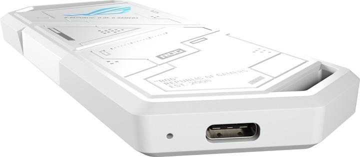 Actual product image ASUS Go USB ROG Strix Arion White M2 SSD enclosure with Aura (M.2)