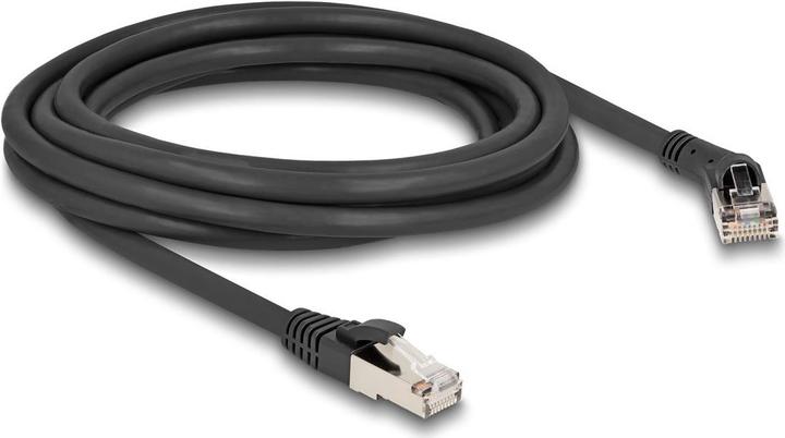 Produktbild Delock RJ45 Netzwerkkabel Cat.8.1 S/FTP Stecker 45ï¿½ nach rechts gewinkelt zu Stecker gerade bis 40 (S/FTP, CAT8.1, 3 m)