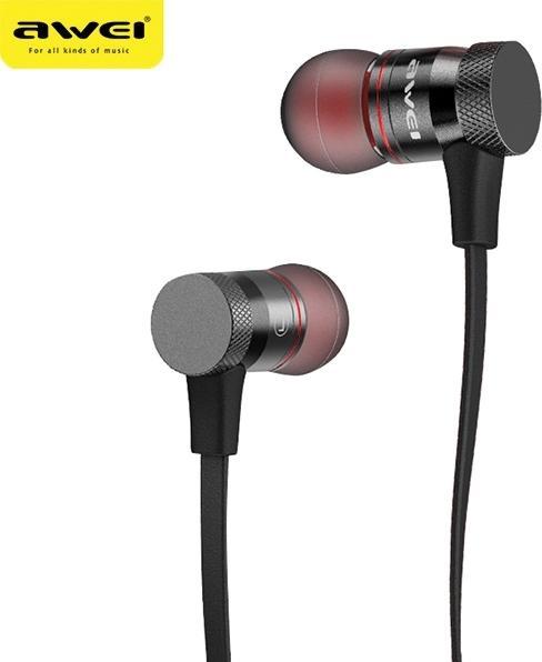 Actual product image Awei słuchawki sportowe Bluetooth A920BL czarny/black magnetyczne (ANC, 6 h, Cable)