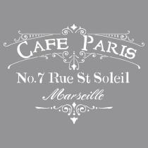 Rayher Schablone Café Paris, 1 Stück