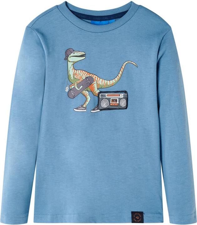 Produktbild VidaXL Kinder-Langarmshirt Mittelblau 92,Material: 100 (92)