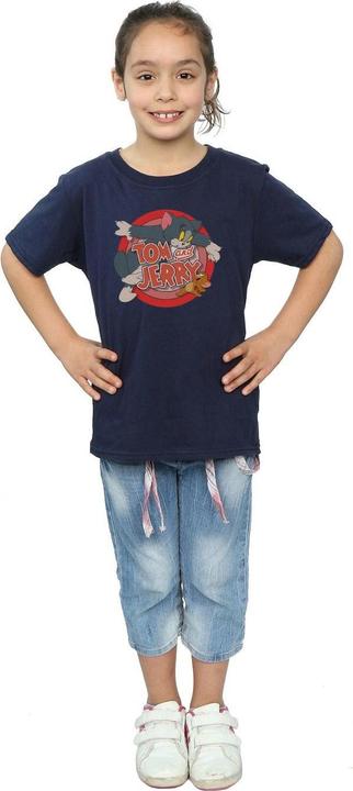 Actual product image Tom & Jerry Girls Catch Cotton T-Shirt (128)