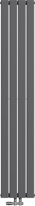 Produktbild Emke Heizkörper, Flachheizkörper mit Zentralanschluss, Schwarz 180x30cm 911W Doppellagig (911 W)