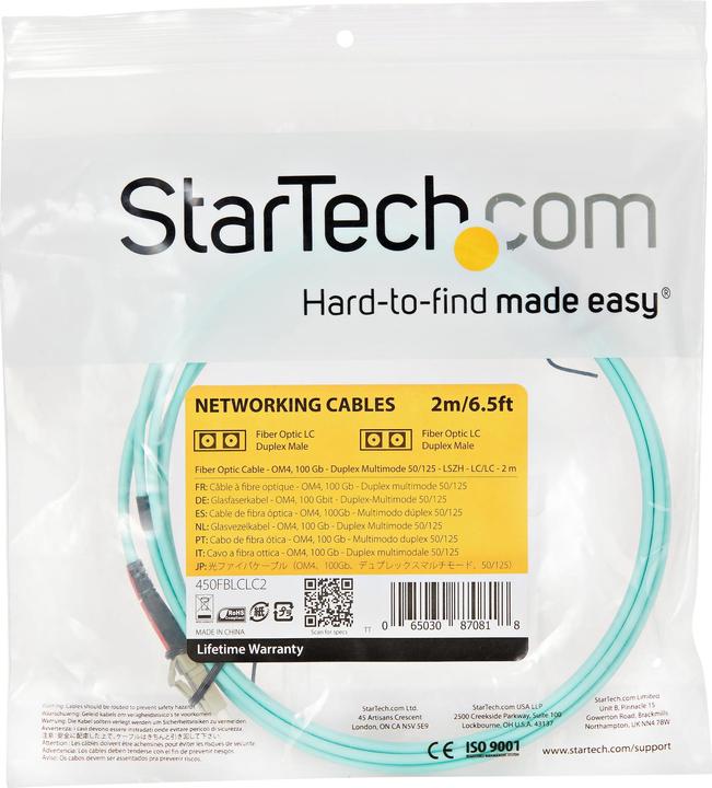 Actual product image StarTech Fiber Cable Lc/Lc 2m (CAT7, 2 m)