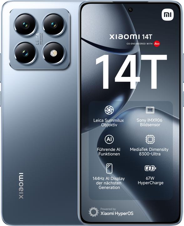 Immagine prodotto Xiaomi Pacchetto di lancio 14T + Monitor da gioco curvo da 30 pollici (256 GB, Blu Titano, 6.67", Doppia SIM, 50 Mpx, 5G)