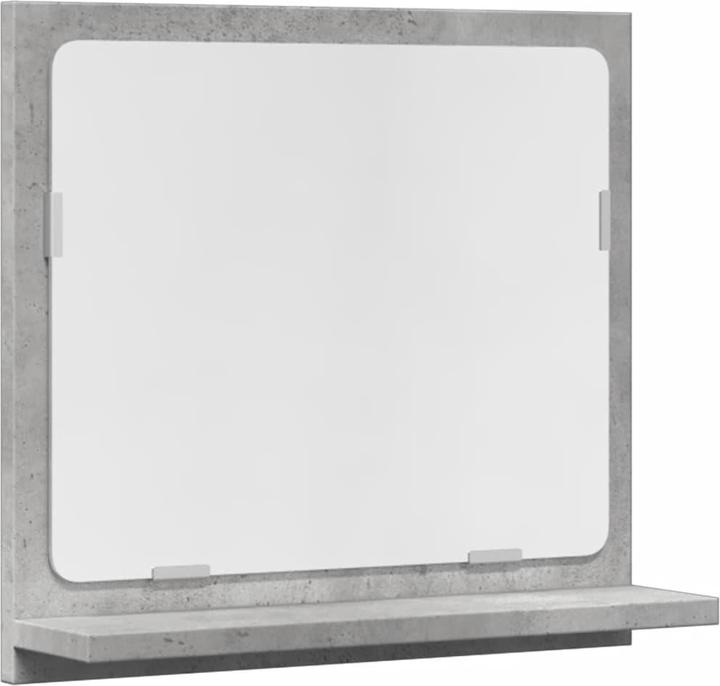 Produktbild VidaXL Badspiegel Wandspiegel Badezimmerspiegel Spiegel mit Ablage Betongrau (40 x 37 cm)